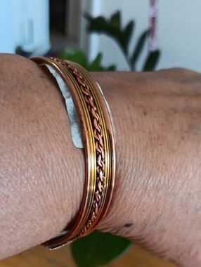 Copper Braided Cuff Bracelet